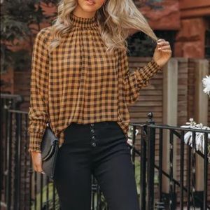 Vici Park West Gingham Blouse